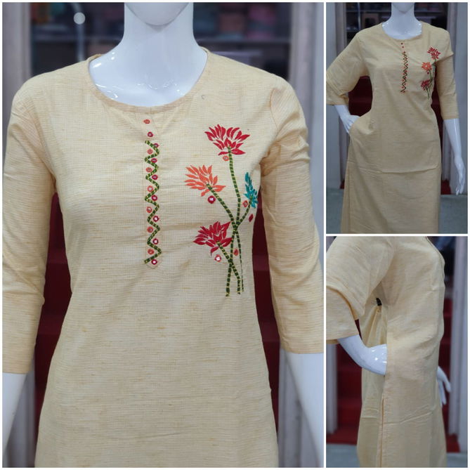 Ff Dilbar Regular Wear Wholesale Cotton Kurti Catalog